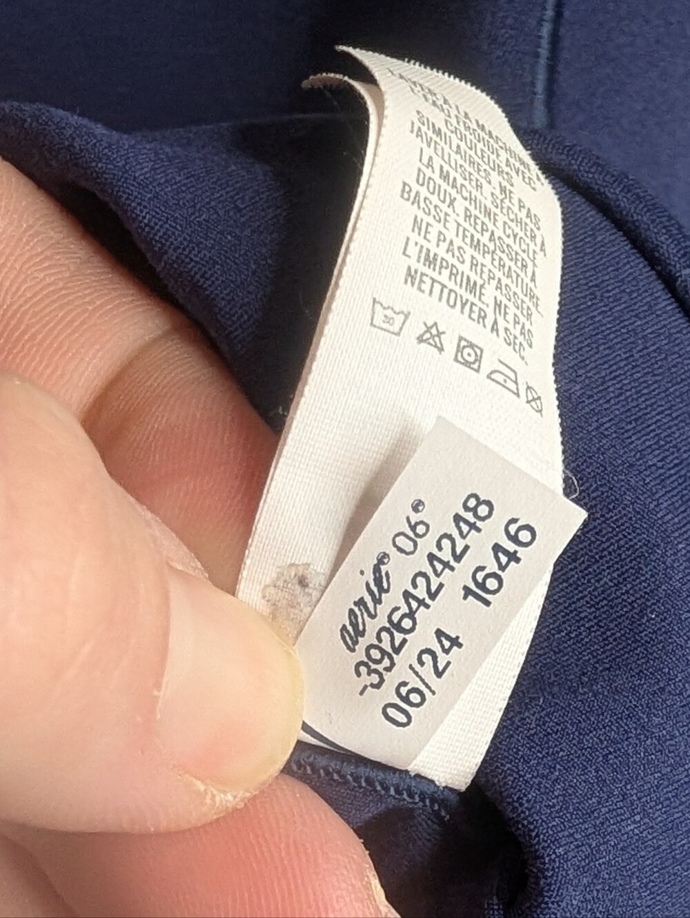 OFFLINE By Aerie Real Me Long Sleeve Polo Shirt Royal Navy Blue Women's Size Lrg - Picture 11 of 16